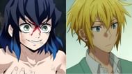 Inosuke (left) and Hirano (right) (Image via Ufotable & Studio Deen)